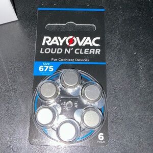 Rayovac Loud N' Clear Hearing Aid Batteries, size 675 60 count box